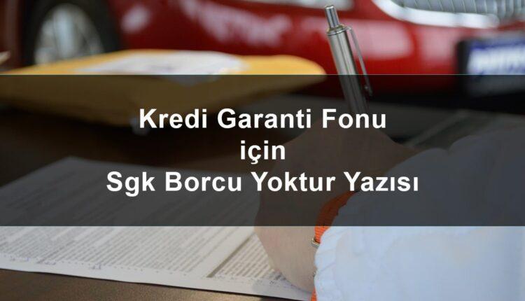 Kgf sgk borcu yoktur örneği