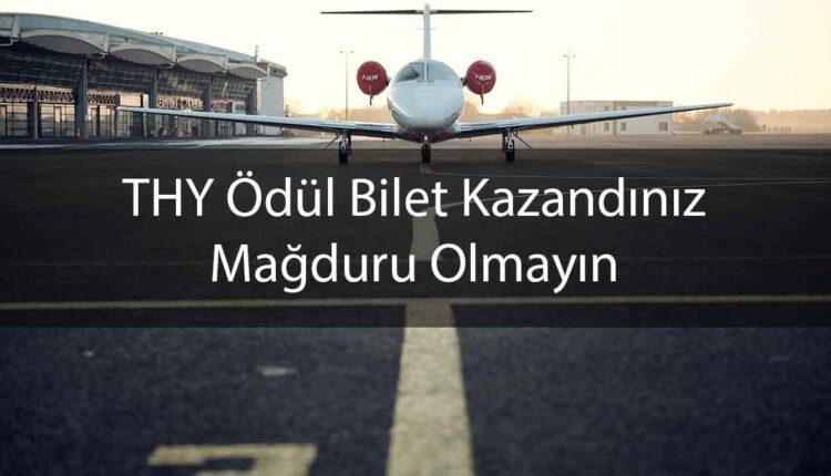 THY sahte ödül kazandınız mesajı